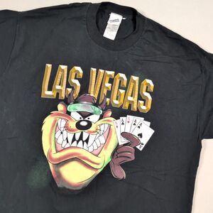 Vintage 90s Looney Tunes Taz Poker Shirt Mens XXL Las Vegas Casino Tee Tazmanian